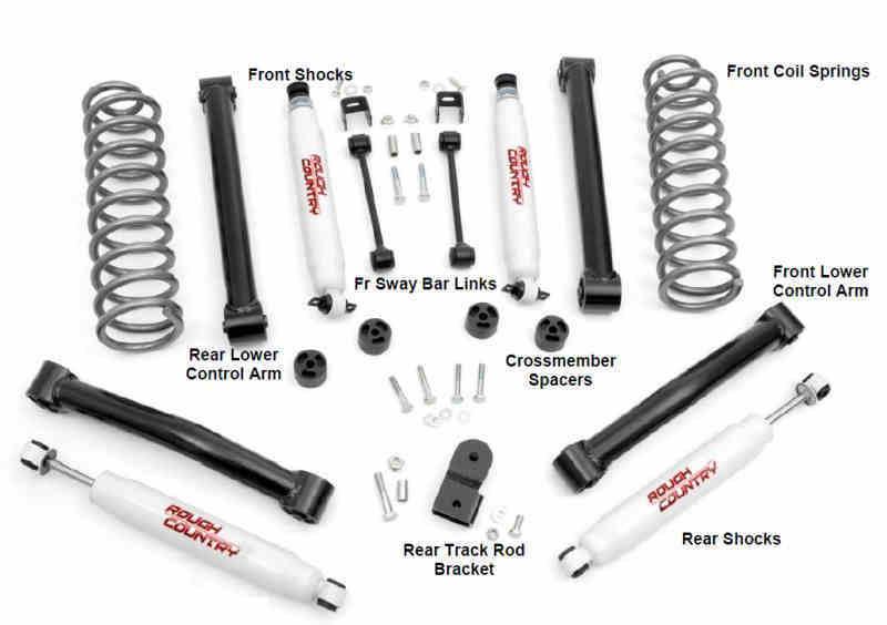 3.5'' Jeep Grand Cherokee ZJ chassis 1993-1998 V6 RCX suspension