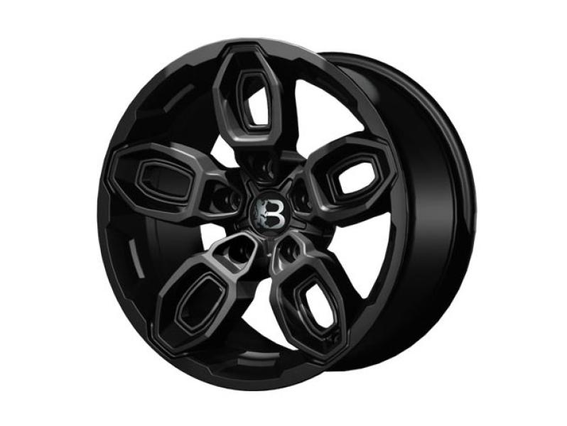Alufelge 9x17 ET4 Bawarrion Bee, Schwarz Matt/Logo mit TÜV