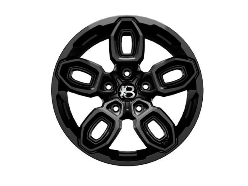 Alufelge 9x17 ET4 Bawarrion Bee, Schwarz Matt/Logo mit TÜV